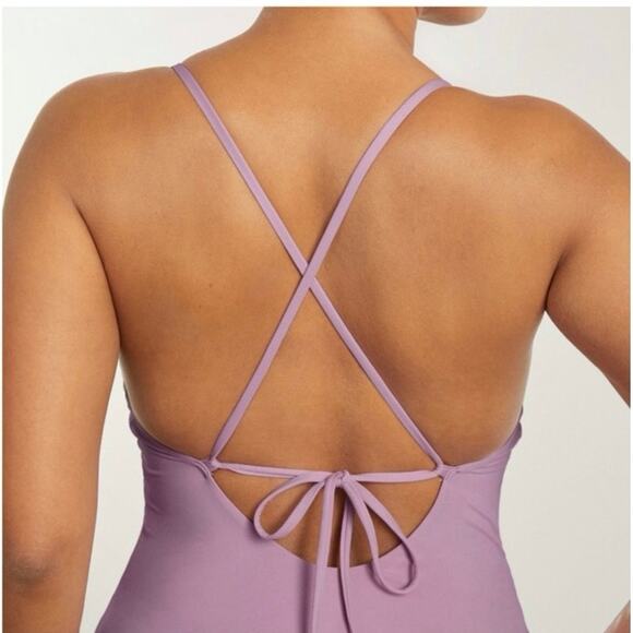 Everlane The String Lavender Pink One-Piece, Size Large. - Picture 2 of 6